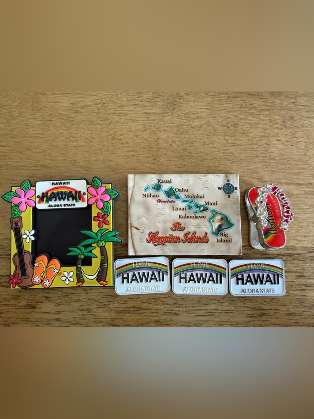 Hawaii Photo Frame Magnet & Magnet Set (6 pieces)